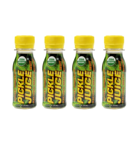 Pickle Juice bottle with natural ingredients and electrolyte-rich formula